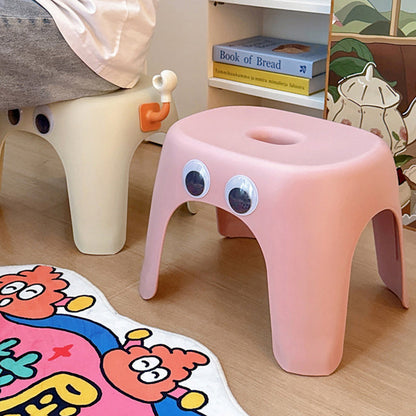 Modern Minimalist Elliptical PP Low Stool Armless Backless For Living Room