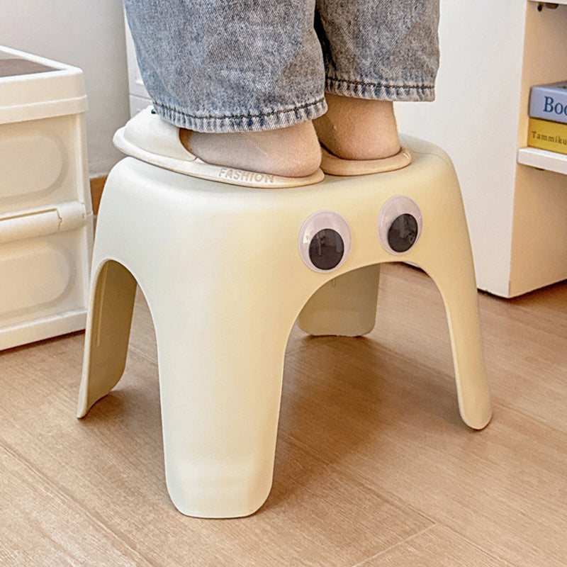 Modern Minimalist Elliptical PP Low Stool Armless Backless For Living Room