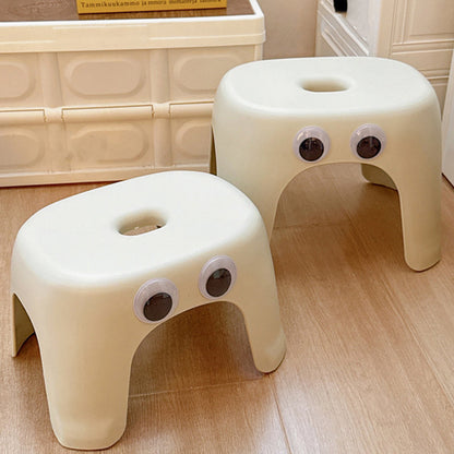 Modern Minimalist Elliptical PP Low Stool Armless Backless For Living Room