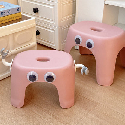 Modern Minimalist Elliptical PP Low Stool Armless Backless For Living Room