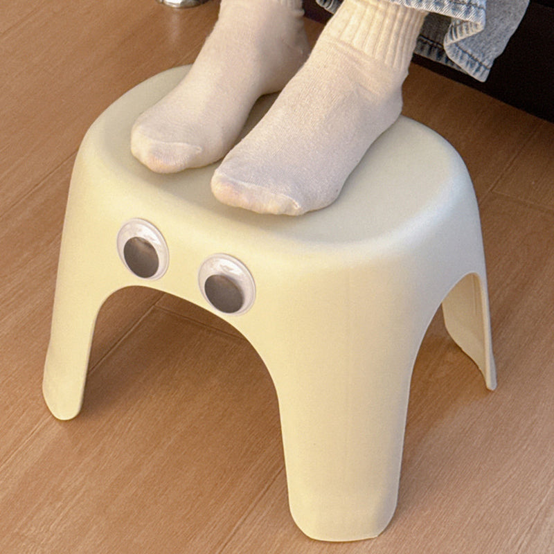 Modern Minimalist Elliptical PP Low Stool Armless Backless For Living Room