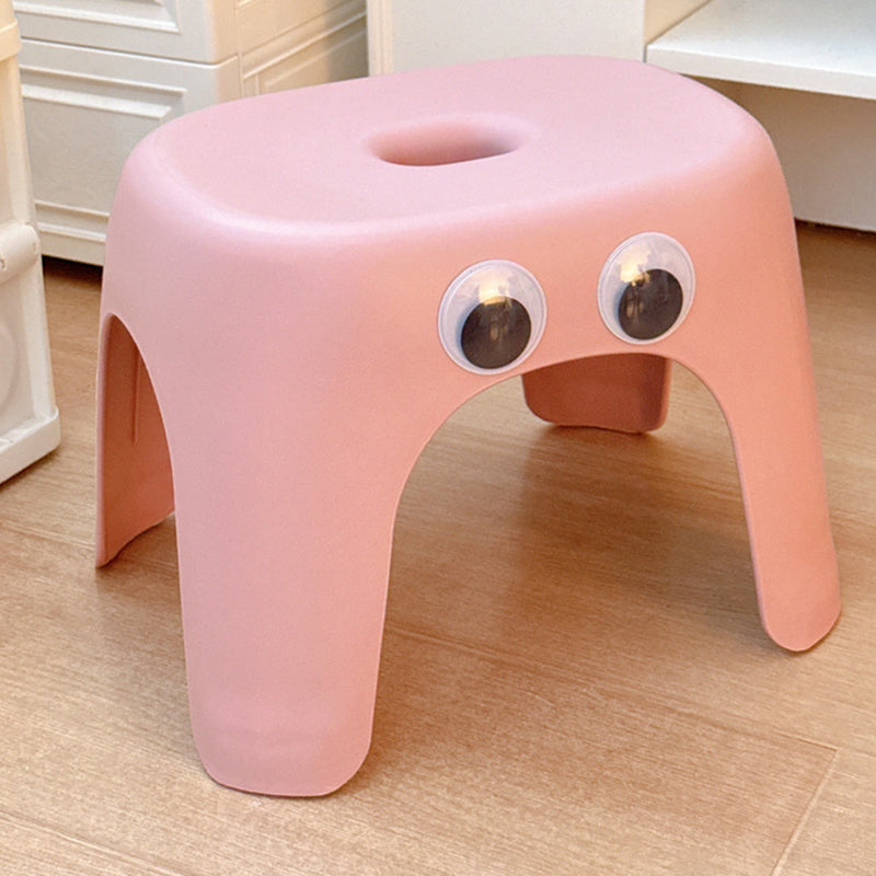 Modern Minimalist Elliptical PP Low Stool Armless Backless For Living Room