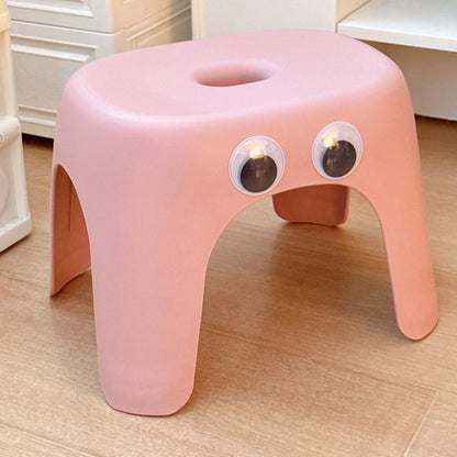 Modern Minimalist Elliptical PP Low Stool Armless Backless For Living Room