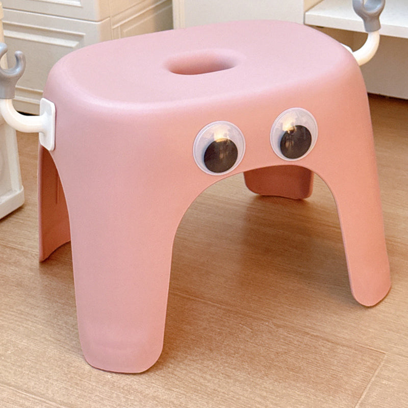 Modern Minimalist Elliptical PP Low Stool Armless Backless For Living Room