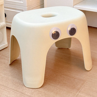 Modern Minimalist Elliptical PP Low Stool Armless Backless For Living Room