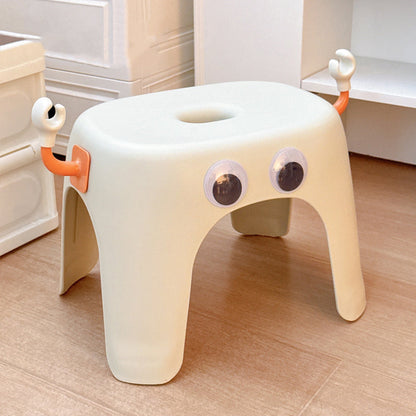 Modern Minimalist Elliptical PP Low Stool Armless Backless For Living Room