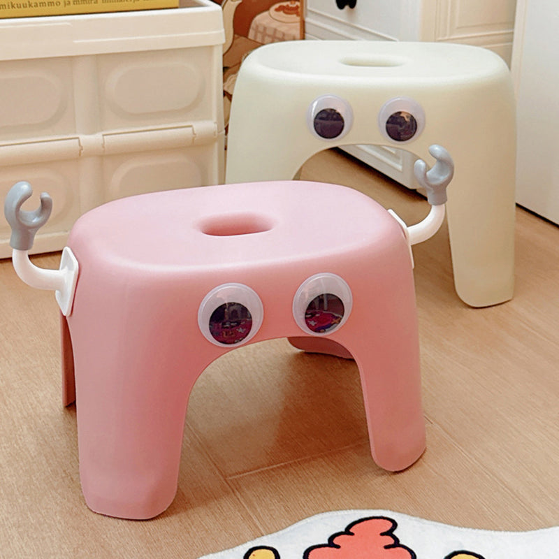 Modern Minimalist Elliptical PP Low Stool Armless Backless For Living Room