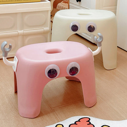 Modern Minimalist Elliptical PP Low Stool Armless Backless For Living Room