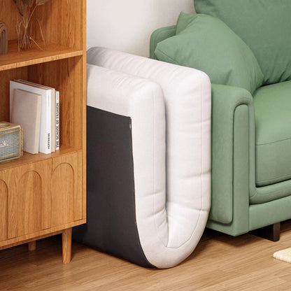 Modern Minimalist Rectangular Steel Frame PP Cotton Velvet Cotton Linen Lazy Sofa Backrest Armless For Bedroom