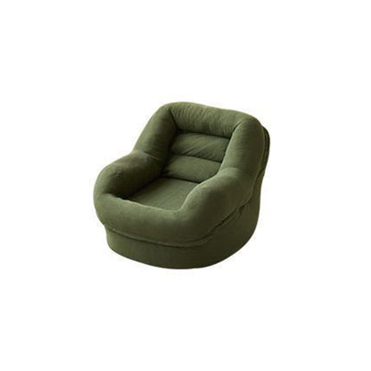 Modern Minimalist U-Shape Corduroy EPS Lazy Accent Chair Backrest Armless For Bedroom