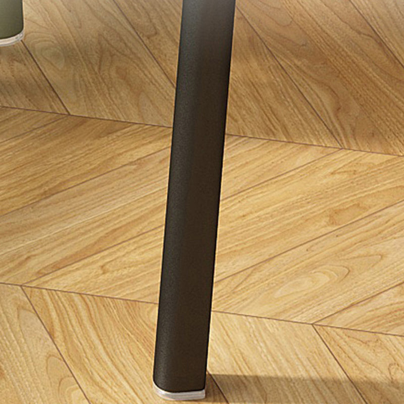 Modern Minimalist Square Plastic PE Rattan Weaving Dining Chair Backless Armless For Dining Room