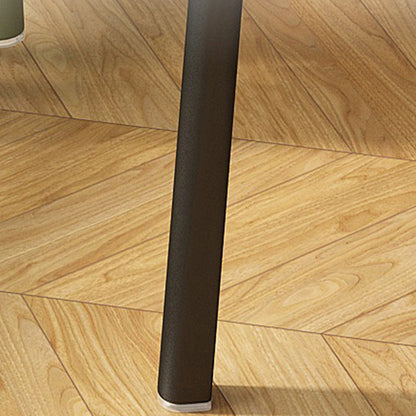 Modern Minimalist Square Plastic PE Rattan Weaving Dining Chair Backless Armless For Dining Room