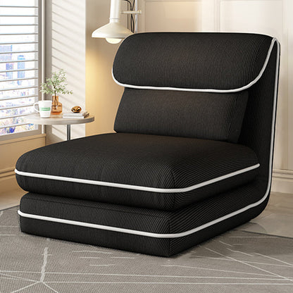 Modern Minimalist Foldable Rectangular Iron Corduroy PP Cotton Sponge Recliner Backrest Armless For Bedroom