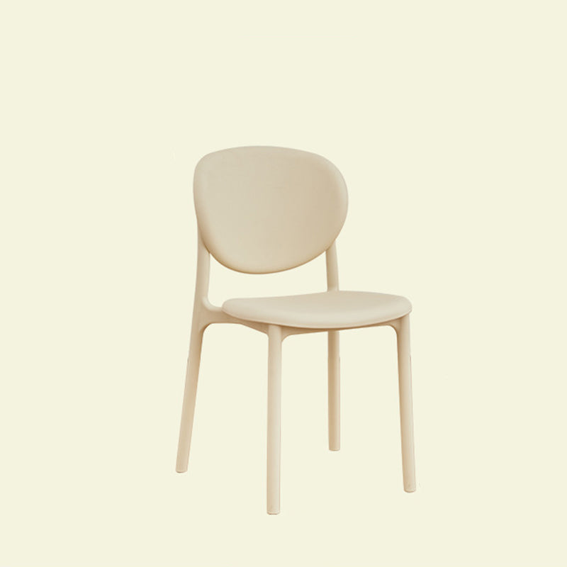 Contemporary Nordic Round PP Dining Chair Backrest Armless For Dining Room