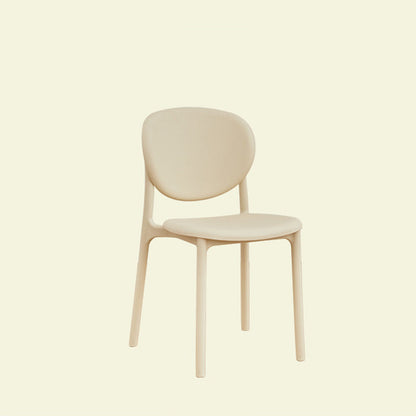 Contemporary Nordic Round PP Dining Chair Backrest Armless For Dining Room