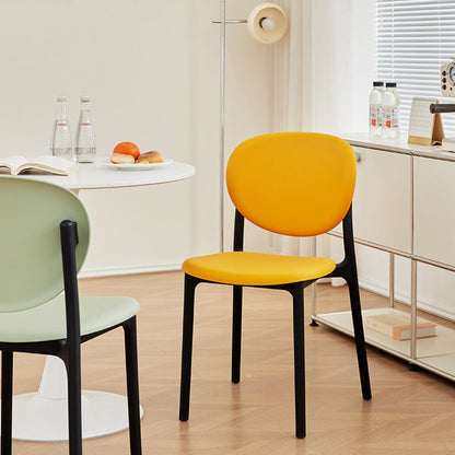 Contemporary Nordic Round PP Dining Chair Backrest Armless For Dining Room