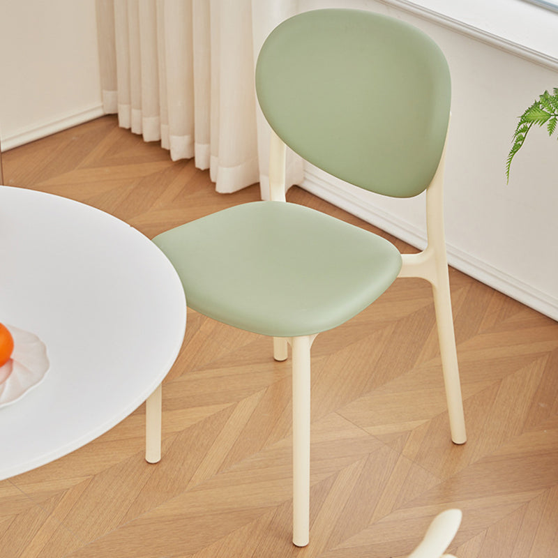 Contemporary Nordic Round PP Dining Chair Backrest Armless For Dining Room