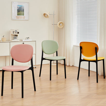 Contemporary Nordic Round PP Dining Chair Backrest Armless For Dining Room
