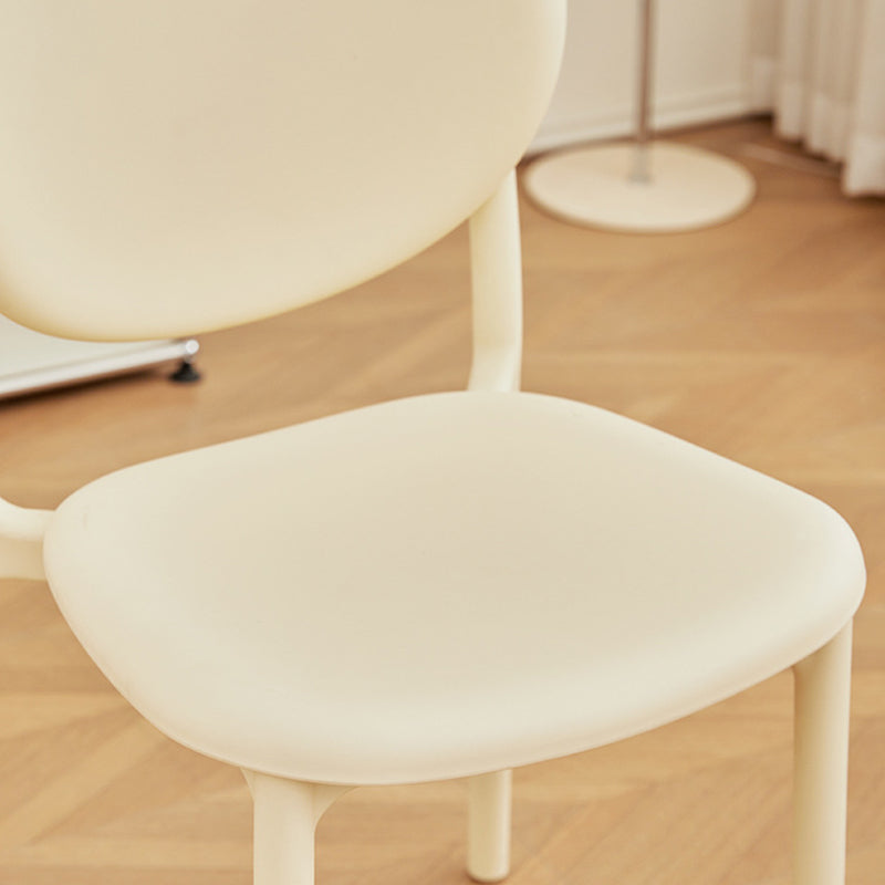 Contemporary Nordic Round PP Dining Chair Backrest Armless For Dining Room
