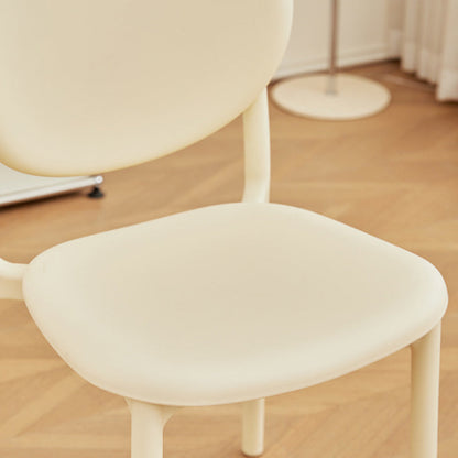 Contemporary Nordic Round PP Dining Chair Backrest Armless For Dining Room