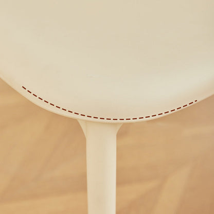 Contemporary Nordic Round PP Dining Chair Backrest Armless For Dining Room