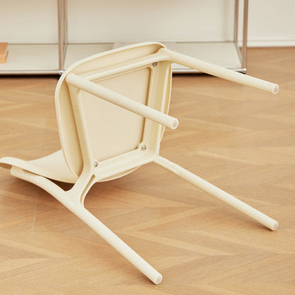 Contemporary Nordic Round PP Dining Chair Backrest Armless For Dining Room