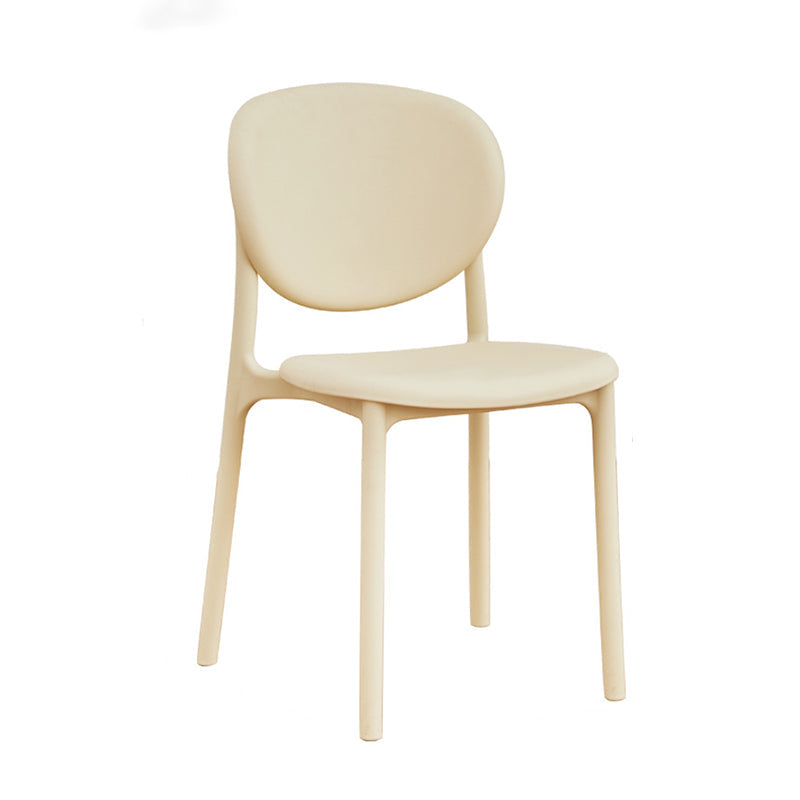 Contemporary Nordic Round PP Dining Chair Backrest Armless For Dining Room