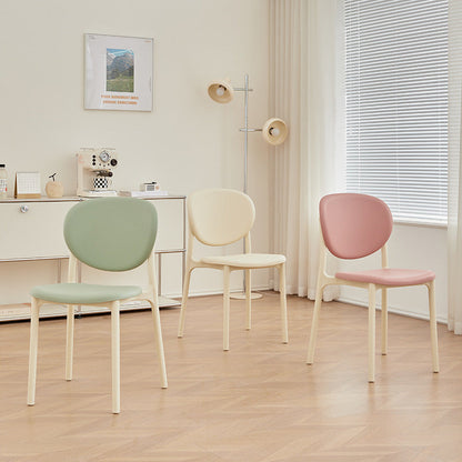 Contemporary Nordic Round PP Dining Chair Backrest Armless For Dining Room