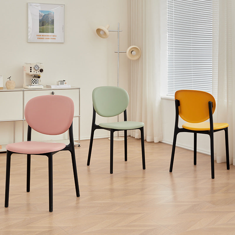 Contemporary Nordic Round PP Dining Chair Backrest Armless For Dining Room