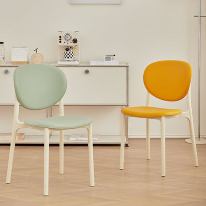 Contemporary Nordic Round PP Dining Chair Backrest Armless For Dining Room