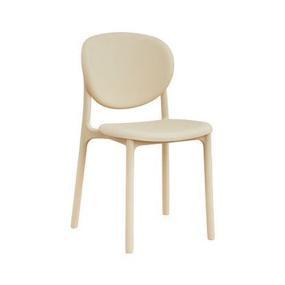Contemporary Nordic Round PP Dining Chair Backrest Armless For Dining Room