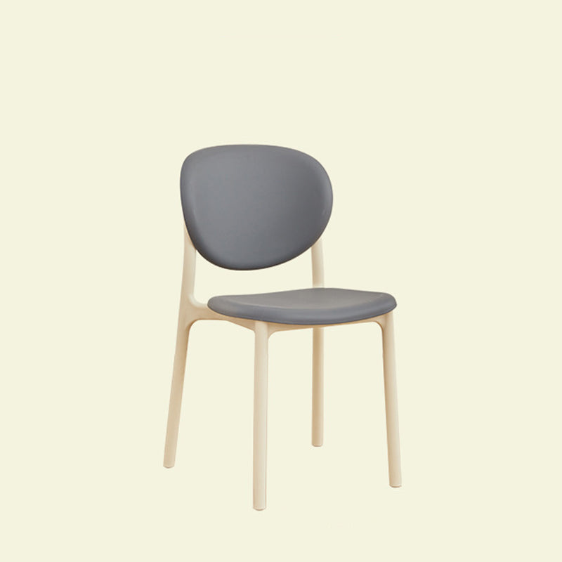 Contemporary Nordic Round PP Dining Chair Backrest Armless For Dining Room