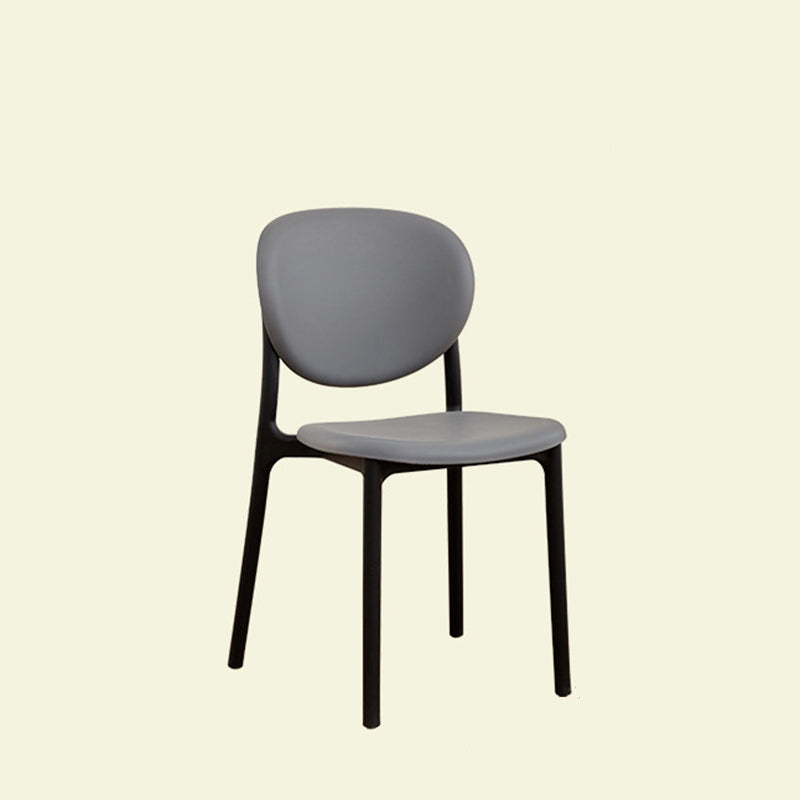 Contemporary Nordic Round PP Dining Chair Backrest Armless For Dining Room