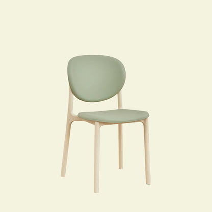 Contemporary Nordic Round PP Dining Chair Backrest Armless For Dining Room