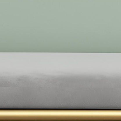 Contemporary Scandinavian Iron Velvet Rectangular Bear Kids Shoe Bench Armless For Entryways