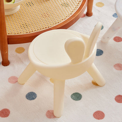 Modern Art Deco PE Rabbit Kids Low Stool Backrest Armless For Living Room