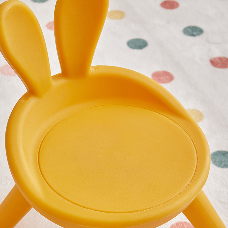 Modern Art Deco PE Rabbit Kids Low Stool Backrest Armless For Living Room