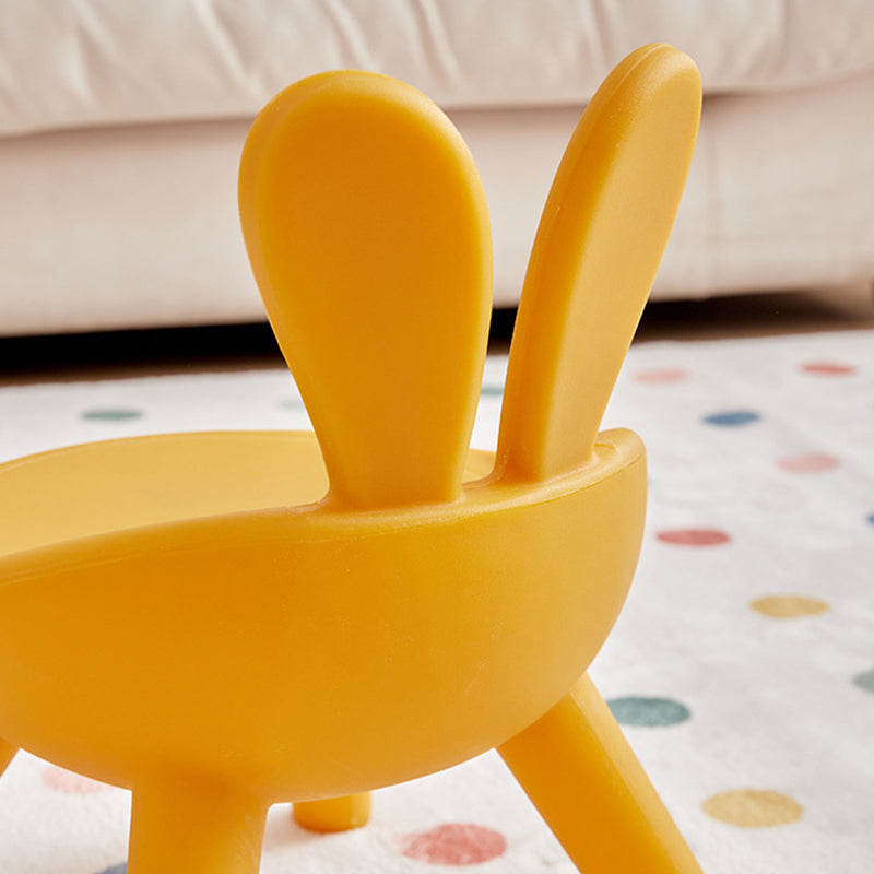 Modern Art Deco PE Rabbit Kids Low Stool Backrest Armless For Living Room