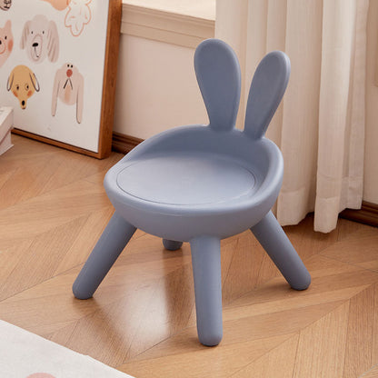 Modern Art Deco PE Rabbit Kids Low Stool Backrest Armless For Living Room