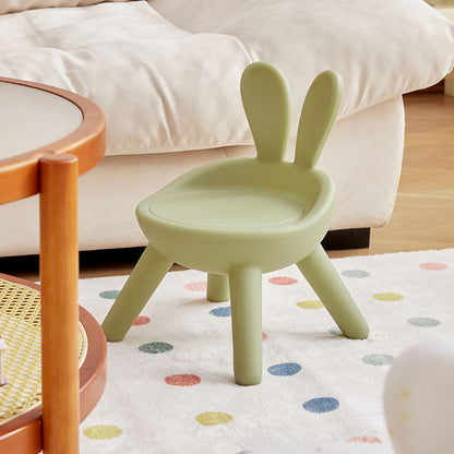Modern Art Deco PE Rabbit Kids Low Stool Backrest Armless For Living Room