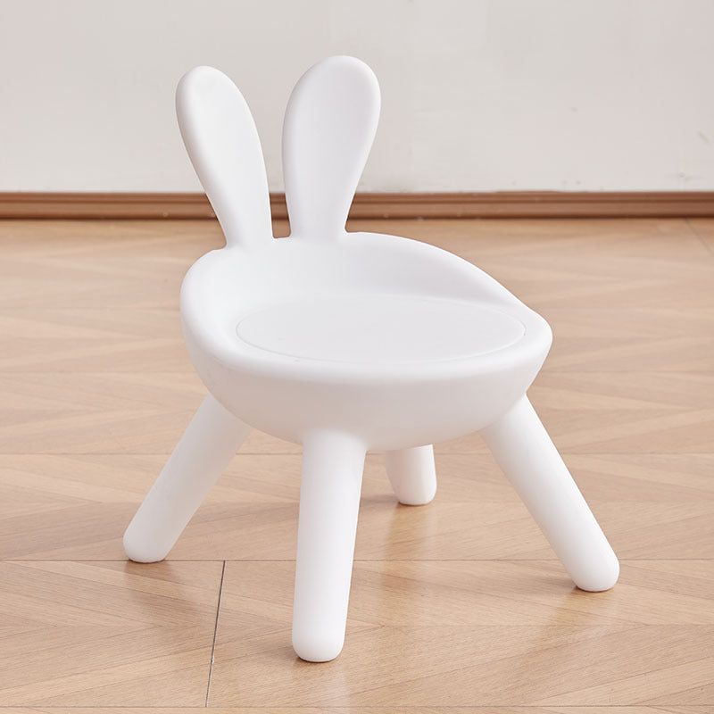 Modern Art Deco PE Rabbit Kids Low Stool Backrest Armless For Living Room