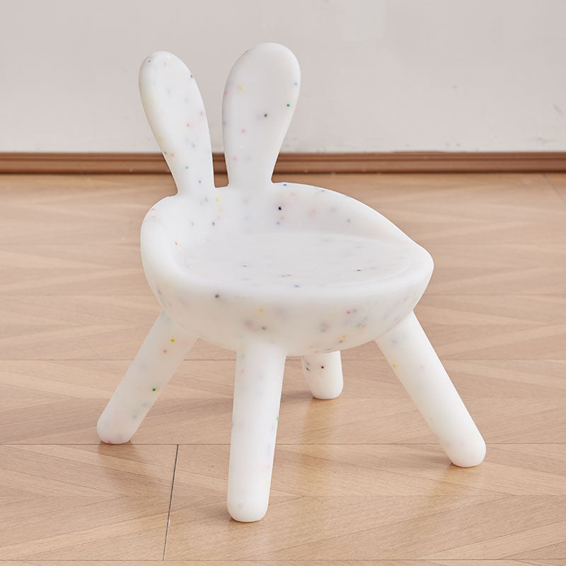 Modern Art Deco PE Rabbit Kids Low Stool Backrest Armless For Living Room