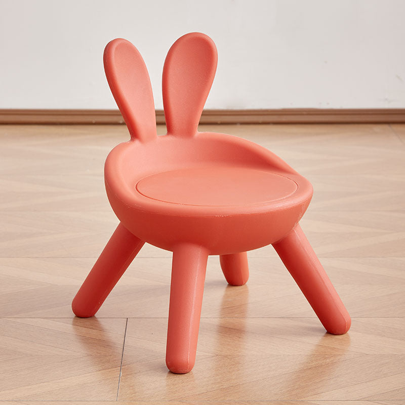 Modern Art Deco PE Rabbit Kids Low Stool Backrest Armless For Living Room