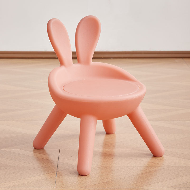 Modern Art Deco PE Rabbit Kids Low Stool Backrest Armless For Living Room