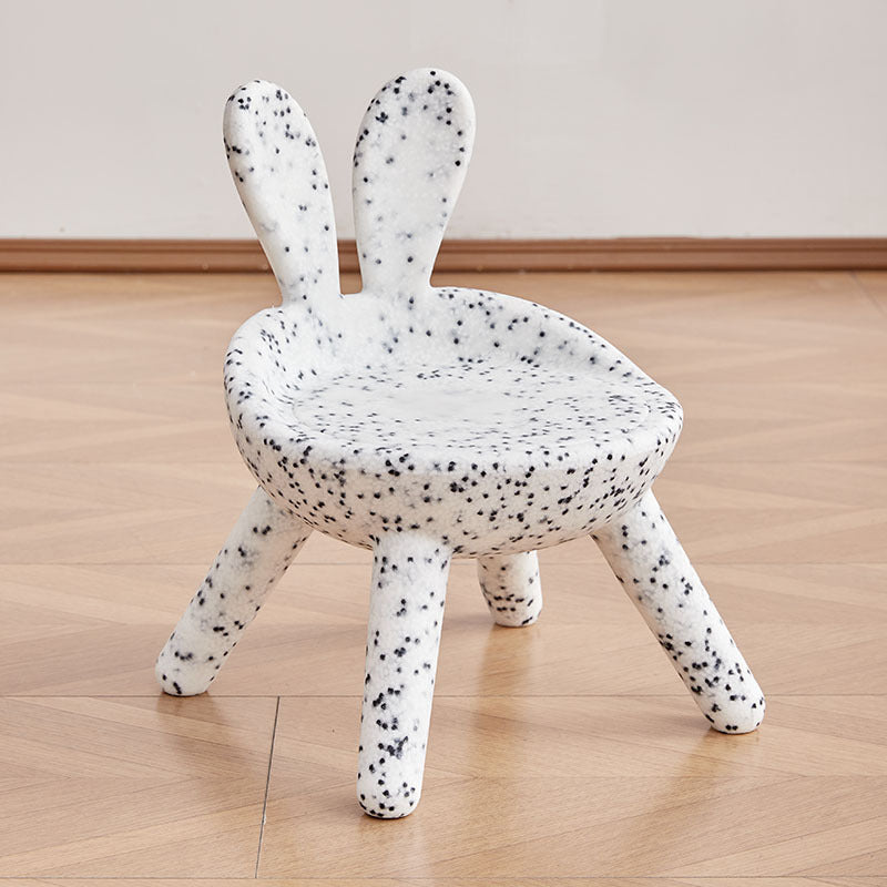 Modern Art Deco PE Rabbit Kids Low Stool Backrest Armless For Living Room