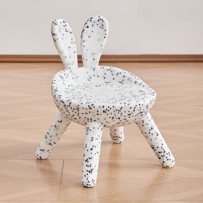Modern Art Deco PE Rabbit Kids Low Stool Backrest Armless For Living Room