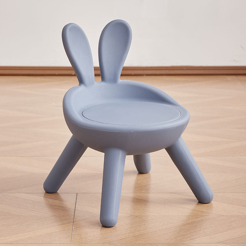 Modern Art Deco PE Rabbit Kids Low Stool Backrest Armless For Living Room