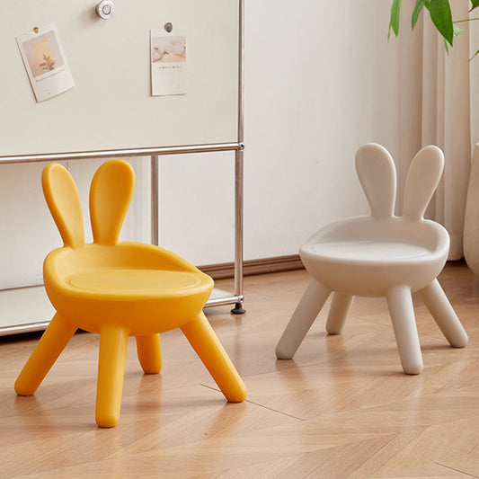 Modern Art Deco PE Rabbit Kids Low Stool Backrest Armless For Living Room