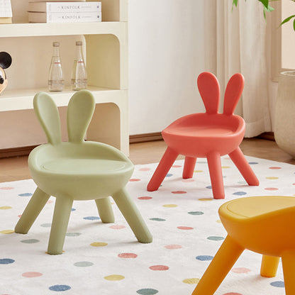 Modern Art Deco PE Rabbit Kids Low Stool Backrest Armless For Living Room