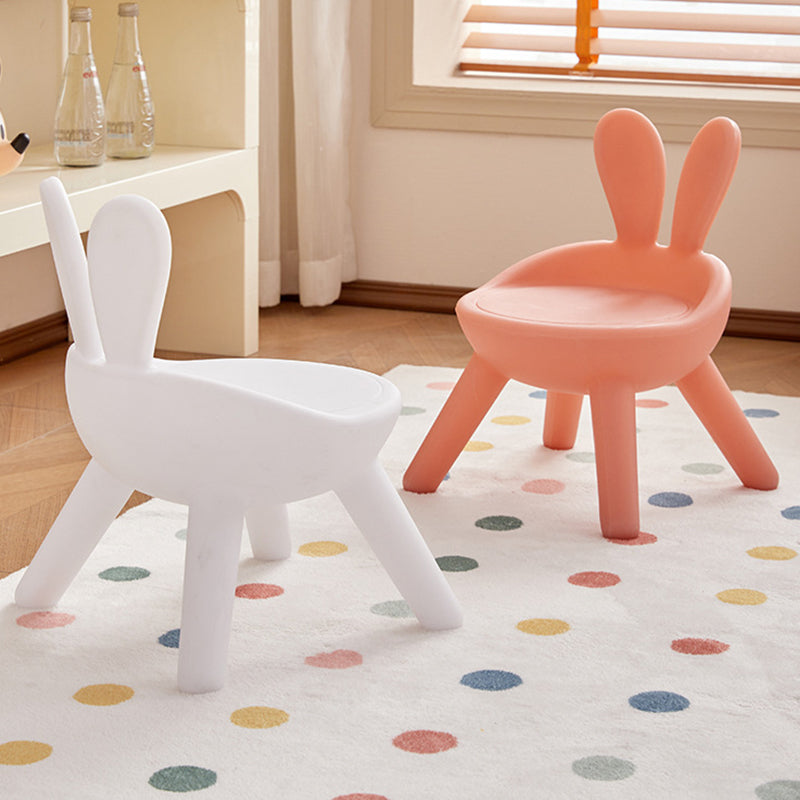 Modern Art Deco PE Rabbit Kids Low Stool Backrest Armless For Living Room